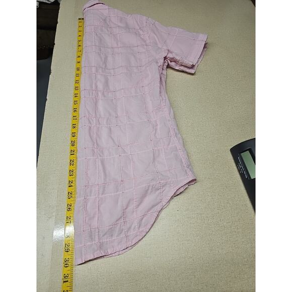 Vintage Guess Women’s Pink Shirt Medium Patchwork Short Sleeve Pastel - Picture 7 of 7